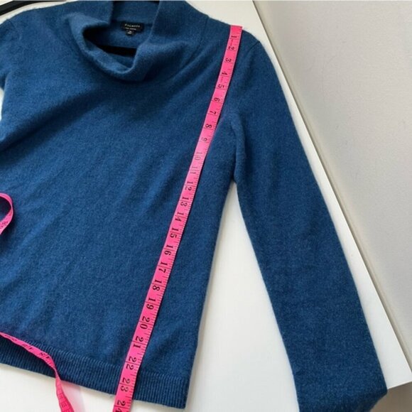 Talbots Pure Cashmere Cowlneck Sweater in Teal - Picture 5 of 7